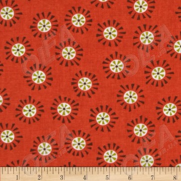 Ткань 45х55 см - Moda - Счастливое сияние - Солнечные горошинки на закате солнца