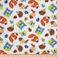 Ткань 45х55 см - Moda - Счастливое сияние - Зверюшки на облаке